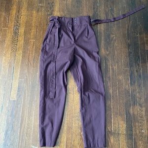 Belted straight leg pants - Size XS